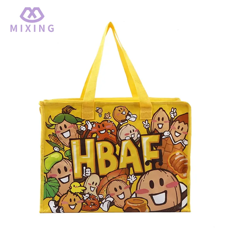 PP vävd tygväska med dragkedja